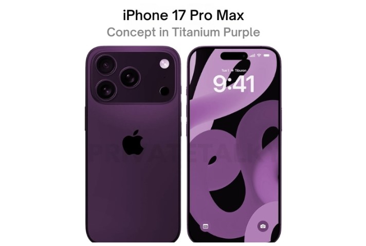 Phiên bản iPhone 17 Pro Max màu tím